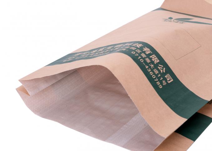 Kraftpapier-Document de Gelamineerde Pp Geweven Zakken van de Voedselrang voor de Verpakking van Bloem/Poederchemisch product