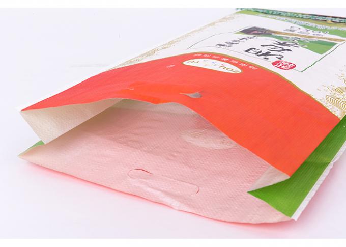 Pp Geweven Rijst Verpakkende Zakken met de Ladingsgewicht van de Handvat Dubbel Druk 10kg