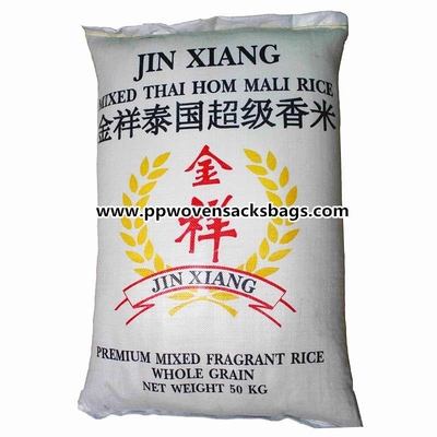 CHINA De witte Grote 50kg Geweven Polypropyleenzakken voor Verpakkingsrijst doet 50 x 84 cm in zakken Leverancier