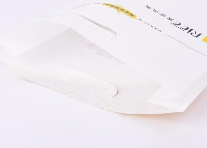 Witte Rijst Verpakkende Zakken met Draad die Verzegelend 5kg 48 cm * 23 cm-Grootte naaien